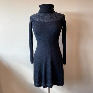 100% washable wool knit sweater dress